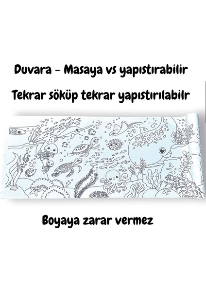 Yapışkanlı Boyama Rulosu Sea World 200X30 cm