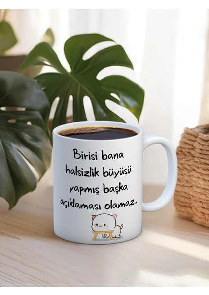 Baskılı Kupa Bardak Seramik Mug - ..büyüsü Yapmış