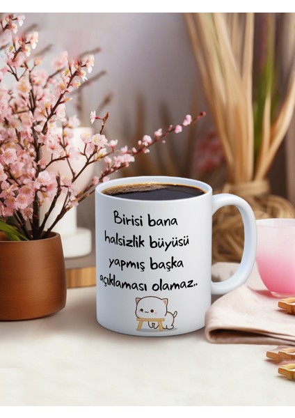 Baskılı Kupa Bardak Seramik Mug - ..büyüsü Yapmış