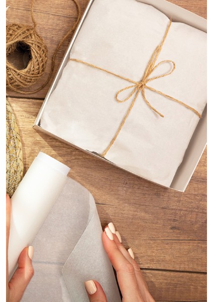 Hediye Paketleme Kağıdı 40 Adet Beyaz Baskısız 34 x 48 cm