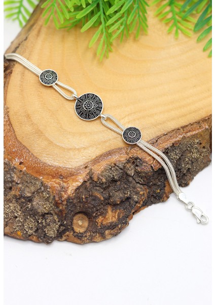 Yöresel Model Mardin Hasırı 925 Ayar Gümüş Bileklik 201023211 modelleri