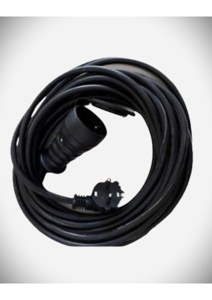 Kamp Karavan Alanların 20 Metre CCA Elektrik Tek Priz 3x2,5 mm Çantalı Uzatma Şarj Ara Kablo