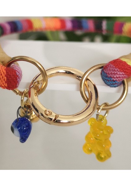 Büyük Kedi Köpek Boyun Tasması Bohem Kedi Kolyesi Yaylı Kilit 25 cm Renkli modelleri