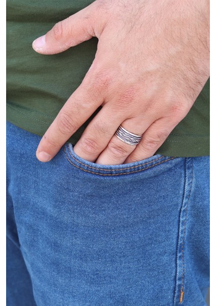 Örgü Model 925 Ayar Gümüş Erkek Yüzük 201023203 modelleri