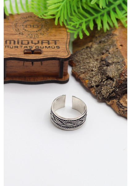 Örgü Model 925 Ayar Gümüş Erkek Yüzük 201023203 fırsatları