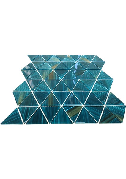 Mutfak Banyo Havuz ve Tüm Yüzeyleri Için Kristal Cam Seramik. Cam Ölçüsü: 48 Mm. File Ölçüsü: 30X30 Cm. Renk: Turkuaz (1 Koli=10 File Karo=1m2 Fiyatıdır)