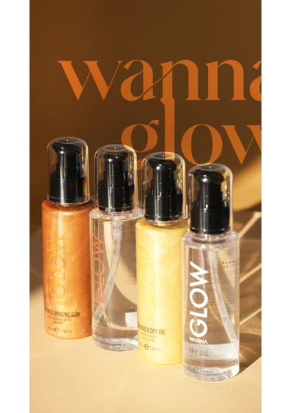 Wanna Glow Işıltılı ve Nemlendirici Saç ve Vücut Yağı 100 ml