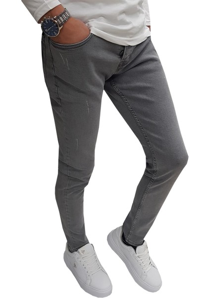 Sheff Denim Slim Fit Gri Jean Pantolon-6679