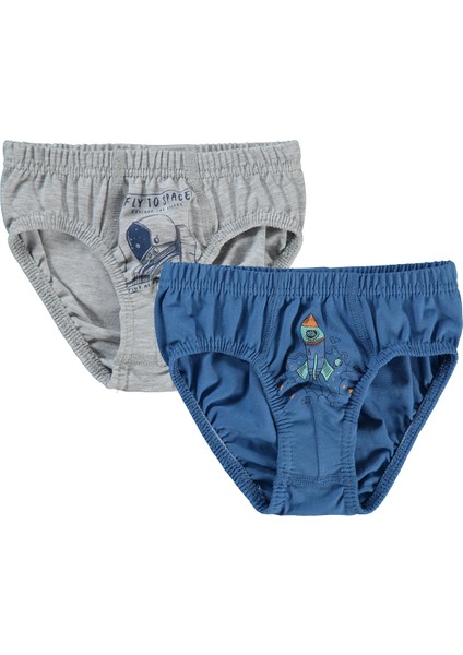 Erkek Çocuk 2'li Külot 2-10 Yaş Gri fiyatları