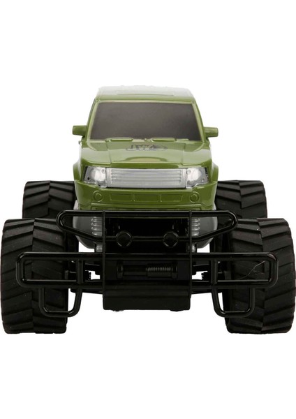 1:18 Uzaktan Kumandalı Jumbo Wheels USB Şarjlı Araba 26 cm - Yeşil Jeep fiyatları