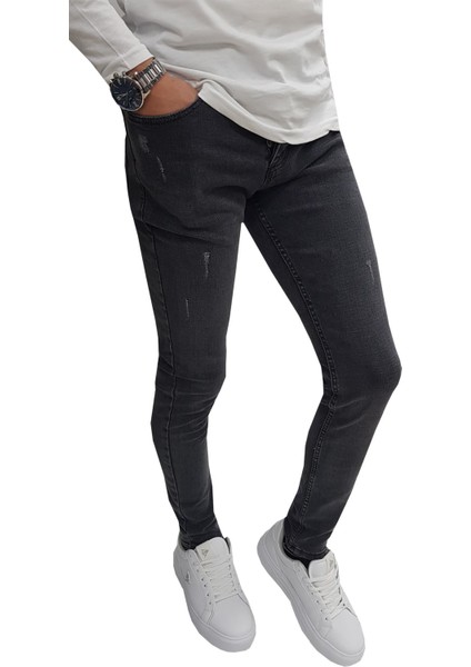 Sheff Denim Slim Fit Füme Jean Pantolon-6681