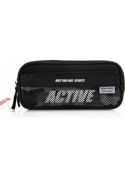 Çok Fonksiyonlu, Geniş Kapasiteli, Çift Fermuarlı, Çift Katmanlı Erkek Kalem Kutusu (Yurt Dışından)