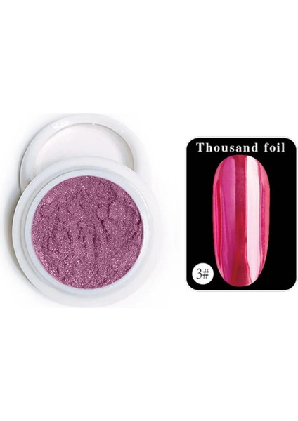 Tırnak Glitter Ayna Tozu Seti, Krom Glitter, Manikür Tırnak Tozu, Aparat ile #3