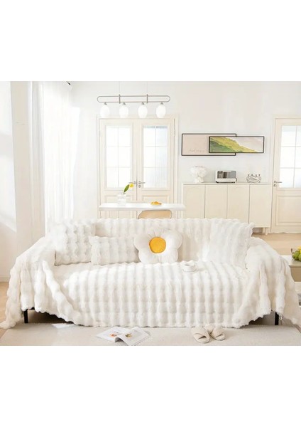Kalın Peluş Klasik Kürklü Koltuk Örtüleri (1 Adet) Uçlu Koltuk Örtüsü Için Parça Ölçüsü 160 x 300 cm indirimleri