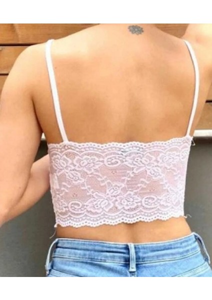 Beyaz Dantel Detaylı Büstiyer modelleri