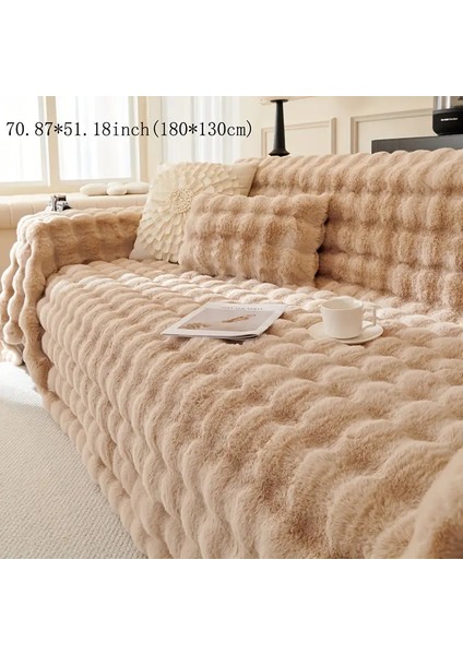 Kalın Peluş Klasik Kürklü Koltuk Örtüleri (1 Adet) Uçlu Koltuk Örtüsü Için Parça Ölçüsü 160 x 300 cm