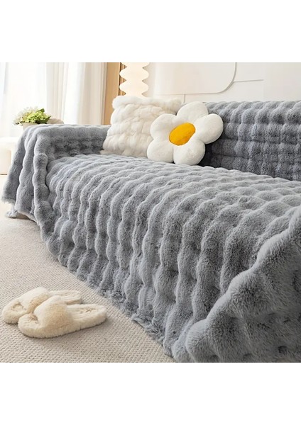 Kalın Peluş Klasik Kürklü Koltuk Örtüleri (1 Adet) Uçlu Koltuk Örtüsü Için Parça Ölçüsü 160 x 300 cm