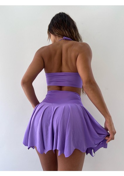 Lila Mikro Kumaş Etek Büstiyer Ikili Takım fiyatları