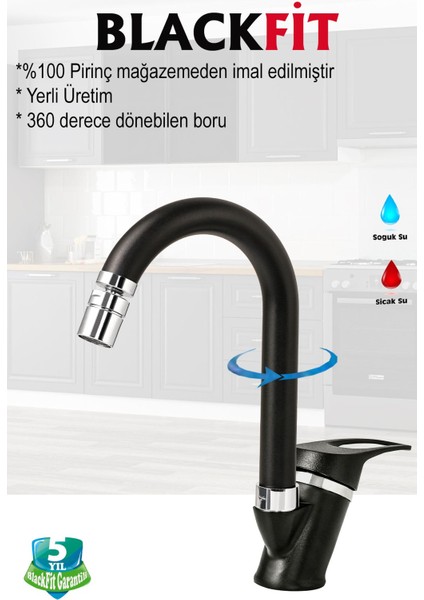 Siyah Mix Lavabo Bataryası Filtreli Oynar Başlıklı Banyo Musluğu Banyo Çeşmesi Çift Su Girişli fiyatları