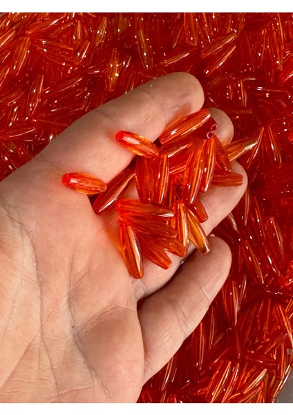 2 cm 50 Adet Turuncu Delikli Boru Takı Boncuğu fiyatları