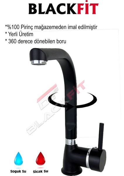 Siyah Tepe Duş Seti Duş Robotu Duş Başlığı Banyo Bataryası Lavabo Bataryası Mutfak Bataryası