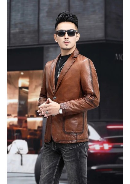 Deri Slim Fit Erkek Ceket fiyatları