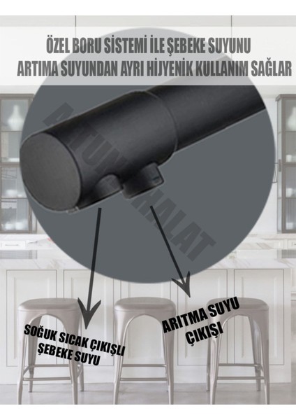 Siyah Arıtmalı Mutfak Bataryası