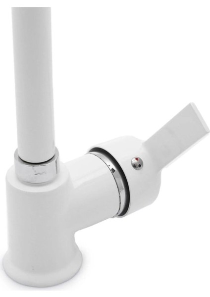 Beyaz Armatür Oynar Perlatörlü Mutfak Evye Bataryası 360 Derece Sıcak Soğuk Su Girişli fırsatları
