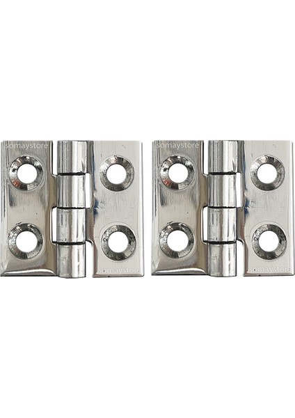 Tekne Yaprak Menteşe Paslanmaz Krom Kalınlık 2mm 42x40mm 2 Adet