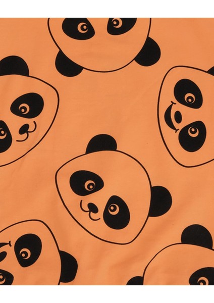 Panda Baskılı Bisiklet Yaka Sweatshirt modelleri