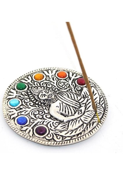 Metal 7 Çakra ( Chakra ) Buda Tütsülük KSK2175