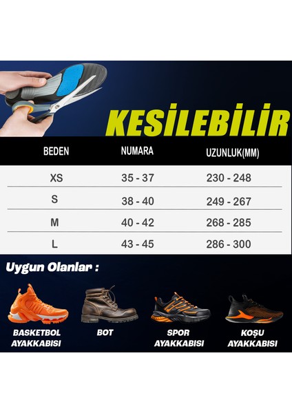 Dışa Ortopedik Özel İç Tabanlık - Yüksek Ayak Kemeri Desteği indirimleri