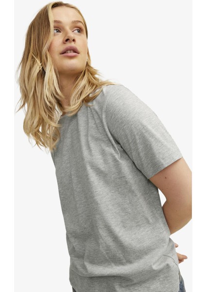 Jxanna Kadın Gri T-Shirt 12200182-LIGHTGREYMELANGE fiyatları