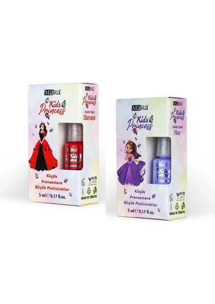 Kids Princess Çocuk Oje Kırmızı-Mor