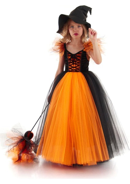 Cadı Sabrina Kostümü - Kız Çocuk Cadılar Bayramı, Halloween, Doğum Günü ve Parti Kostümleri