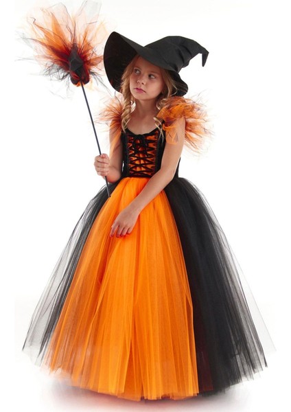 Cadı Sabrina Kostümü - Kız Çocuk Cadılar Bayramı, Halloween, Doğum Günü ve Parti Kostümleri