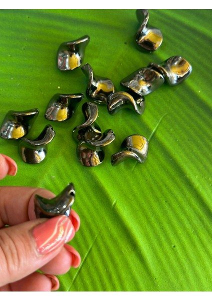 3x2 cm 13 Adet Füme Parlak Delikli Takı Boncuğu fiyatları