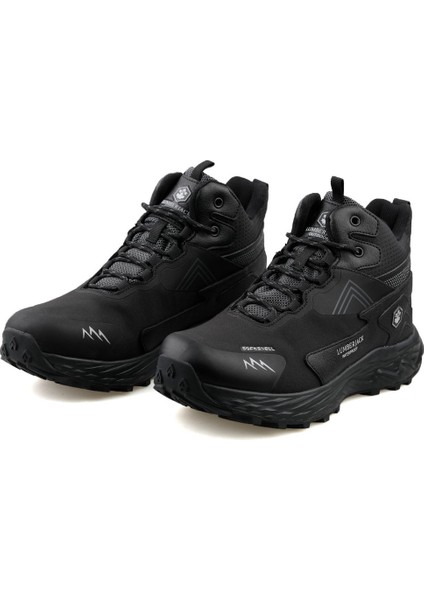 Tekno Trust Düz Topuklu Su ve Soğuğa Dayanıklı Kışlık Bağcıklı Bot Sağlam Taban Outdoor Bot Siyah Bağcıklı Düz