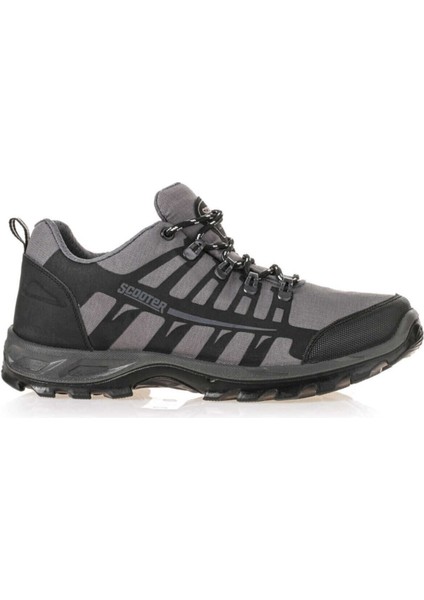 Tekno Trust Tekstil Su Geçirmez Füme Erkek Outdoor Ayakkabı M5550TFU Tekstil Gri Dolgu Topuklu Mini Günlük Su G