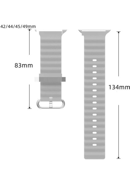 Apple Watch Uyumlu Ultra Çift Renk Ocean Loop Kordon Kayış 42 44 45 49MM