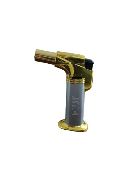 FJ-003 Gaz Ayarlı Açık Kullanım Kilitli 1300-2500 Derece Çok Güçlü Pürmüz Çakmak Gold