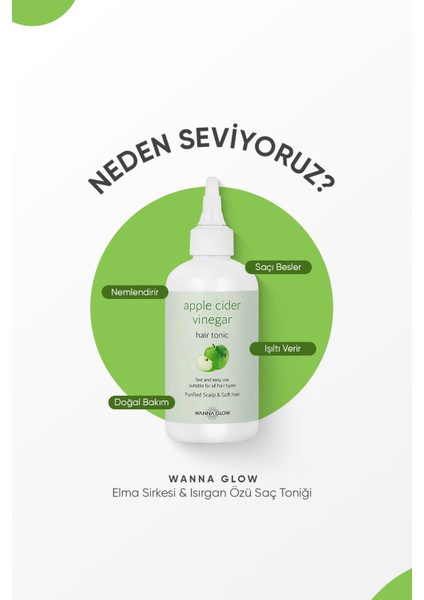 Elma Sirkesi ve Isırgan Özü Yağlanma ve Kepek Karşıtı Saç Toniği 250 ml indirimleri