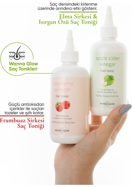 Elma Sirkesi ve Isırgan Özü Yağlanma ve Kepek Karşıtı Saç Toniği 250 ml