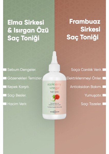 Elma Sirkesi ve Isırgan Özü Yağlanma ve Kepek Karşıtı Saç Toniği 250 ml