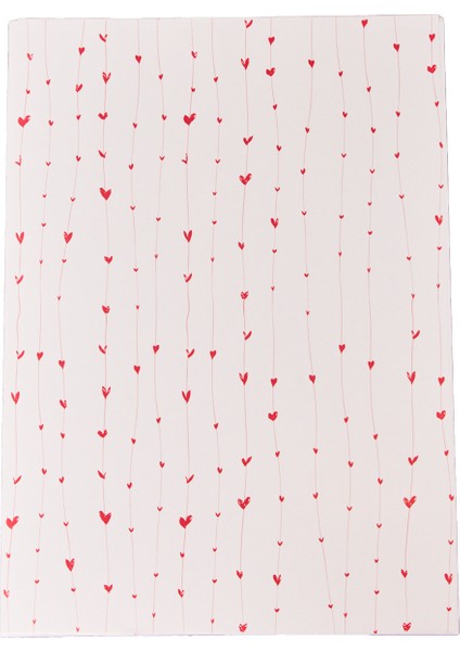 Hediye Paketleme Kağıdı 40 Adet Özel Kalp Çizgisi Baskılı Pelur 48 x 68 cm fırsatları
