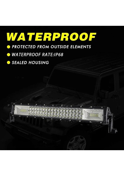 Off Road Uyumlu LED Bar 55 cm Beyaz / Turuncu Renkli 5 Modlu indirimleri