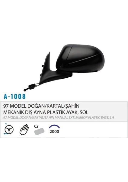 Doğan Şahin Kartal Sol Dış Dikiz Ayna Yumurta Tip 85014507 A-1008