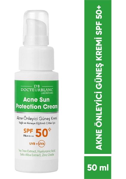 Docteur Blanc Spf 50+ Akne Önleyici Güneş Kremi 50 ml