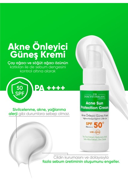Docteur Blanc Spf 50+ Akne Önleyici Güneş Kremi 50 ml fiyatları