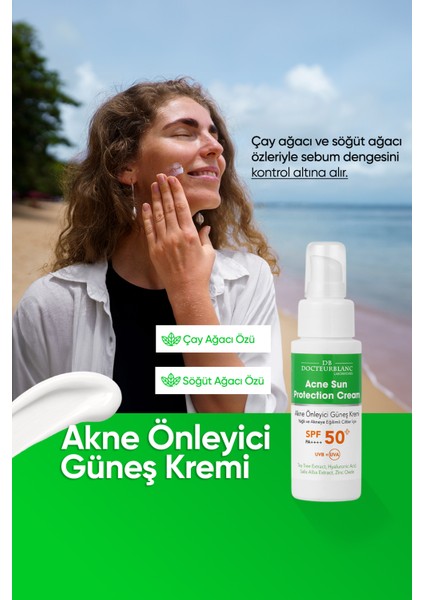 Docteur Blanc Spf 50+ Akne Önleyici Güneş Kremi 50 ml modelleri